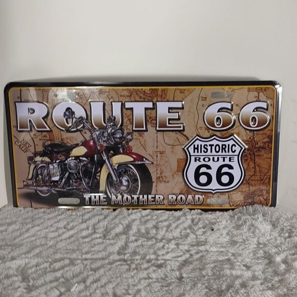 NWT Route 66 Metal License Plate Tag - Picture 1 of 4